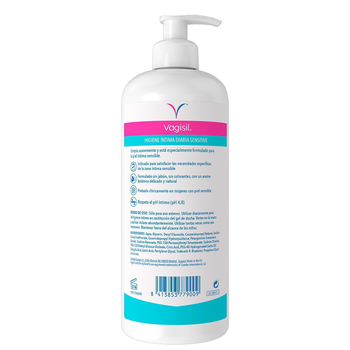 Imagen de Vagisil Higiene Íntima Diaria Sensitive 500ml