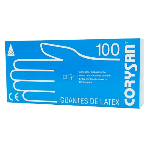 Imagen de GUANTES CORYSAN LATEX T/MEDIANA 100 UND