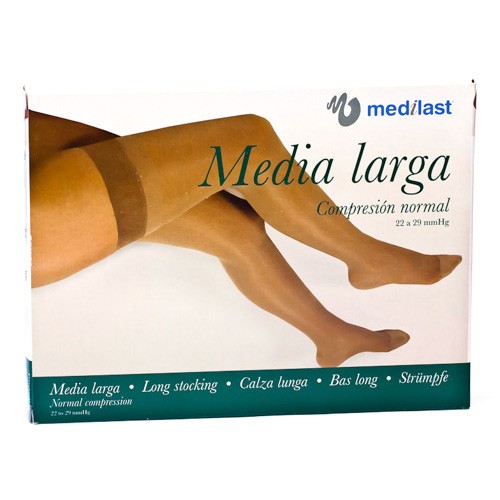Imagen de Medilast Media Larga con Sujeción Tejido Unisex Normal R/200 talla L beige