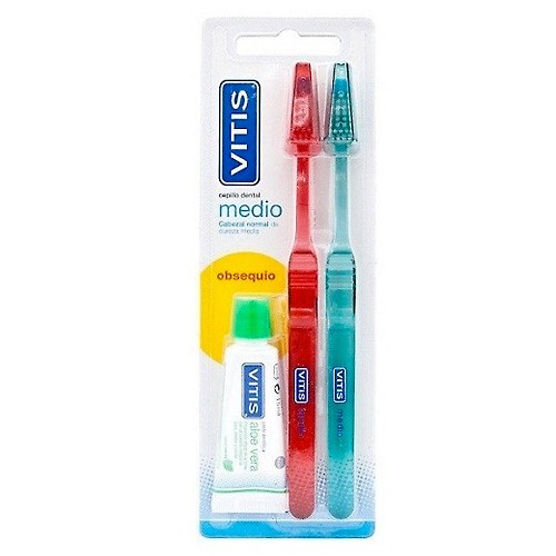 Imagen de Vitis Pack cepillo dental suave y pasta de dientes 2u+15ml
