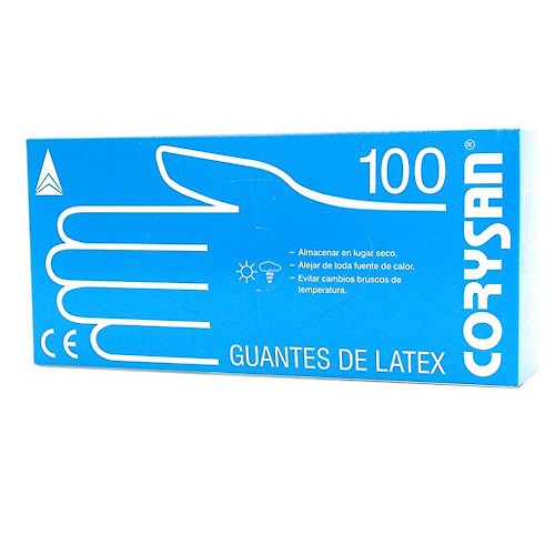 Imagen de GUANTES CORYSAN LATEX T/PEQUEÑO 100 UND.