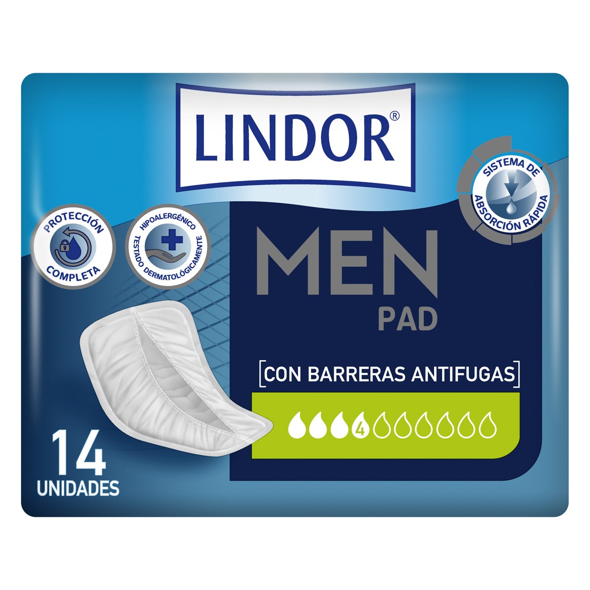 Imagen de Molicare Premium Men pad 4 gotas 14u