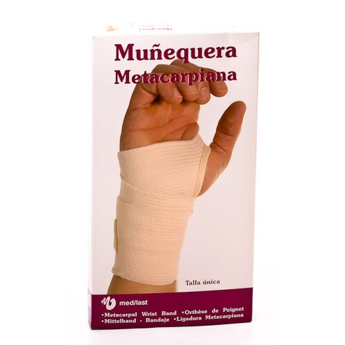 Imagen de Medilast muñequera metacarpiana velcro blanca