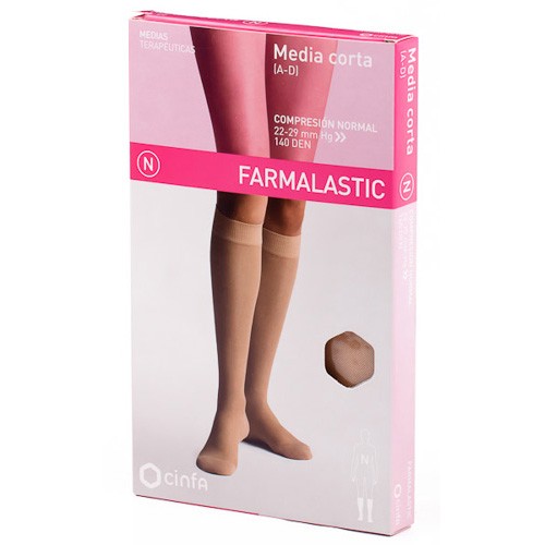 Imagen de Farmalastic Media Corta Cerrada Normal talla S beige