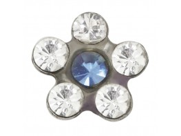 Prim pendientes inverness 119C Flor natural azul