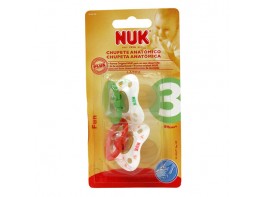 Nuk chupete de látex talla 3 2u